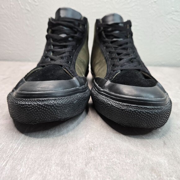 Emerica Skateboard Shoes Mens Sz 7 Black Green Suede Streetwear High Top Sneaker - Picture 3 of 10